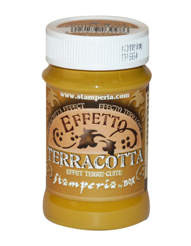 316052-104943 STAMPERIA TERRACOTTA 100 ML - EMBOSSED PASTE OCRA - Image 1