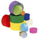 FOLIA ROUND CARDBOARD BOX - RED 12 CM