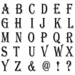 STAMPERIA WOODEN STAMPS FOR DECORATION - ALPHABET LARGE WTKAZC
