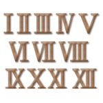 STAMPERIA WOODEN ROMAN NUMERALS H 3.5 CM 12 PCS. MEDIUM KF271B