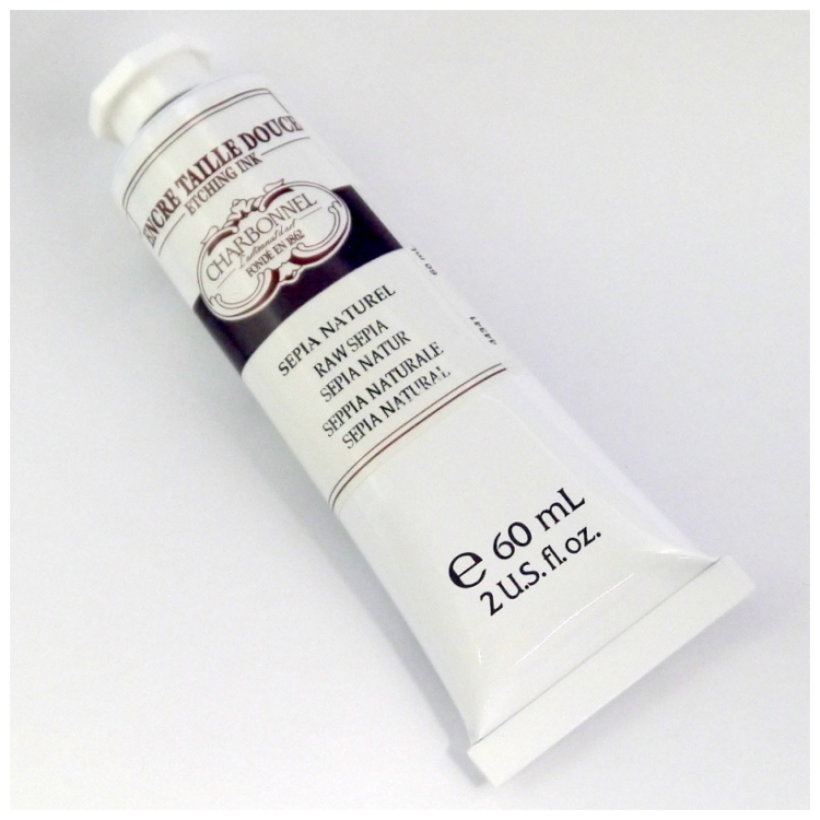 331898-108554 CHARBONNEL ETCHING INK 60 ML. - RAW SEPIA - Image 1