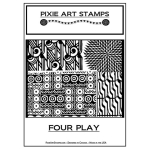 PIXIE ART RUBBER STAMP - FOUR PLAY