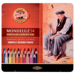 KOH-I-NOOR GRAPHIC SET MONDELUZ WATERCOLOR PENCILS 24 COLORS