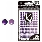 KI-SIGN HOT FIX DUO METAL FORMS 3-6 MM 176 PCS - PURPLE