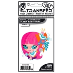HOT FIX TRANSFER DECORATION FOR TEXTILE GIRL MANGA