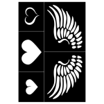KI-SIGN WINGED HEARTS TATTOO TEMPLATES 18/12 CM