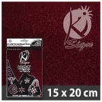 HOT FIX TRANSFER DECORATION FOR TEXTILE BROCADE BURGUNDY