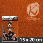 HOT FIX TRANSFER DECORATION FOR TEXTILES BROCADE ORANGE