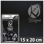 HOT FIX TRANSFER DECORATION FOR TEXTILE WOOL BLACK