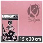 HOT FIX TRANSFER DECORATION FOR TEXTILE WOOL PINK