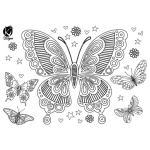 HOT FIX TRANSFER DECORATION FOR BUTTERFLY TEXTILE