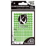 KI-SIGN HOT FIX DUO METAL FORMS 3-6 MM 176 PCS - FLUO GREEN