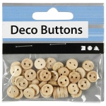 CREATIV WOODEN KNOBS FOR DECORATION D: 8 MM, 50 PCS.