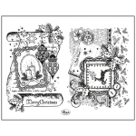 VIVA DECOR SILICONE SEALS - SCROLL MERRY CHRISTMAS