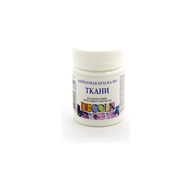 418104-128810 DECOLA ACRYLIC TEXTILE DYE 50 ML. -WHITE - Image 1