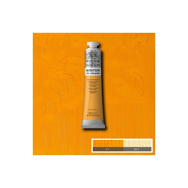 437109-146845 W&N WINTON OIL PAINT 200 ML - CADMIUM YELLOW 1437109 - Image 1