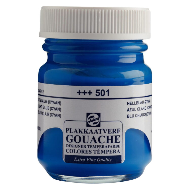 501 50 TALENS TEMPERA PAINT 50 ML - LIGHT BLUE - Image 1