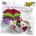 FOLIA DECORATIVE BASKET MADE OF FELT ASSORTED 15/15 CM. - 5 PCS.