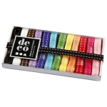 CREATIV SATIN RIBBON 10/12/1M. ALL COLORS WITH WHITE THREAD