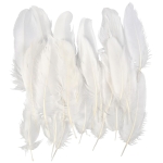 CREATIV FEATHERS FOR DECORATION FROM GUINEA FOWL 15 CM. 70 PCS. -WHITE
