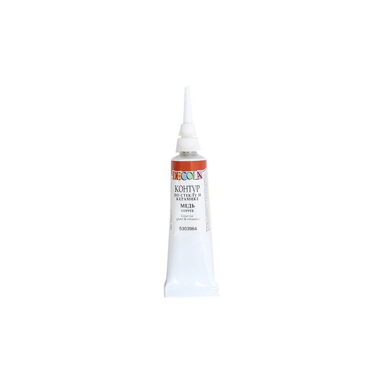 DECOLA CONTOUR FOR GLASS AND CERAMICS 18 ML. -COPPER - Image 1