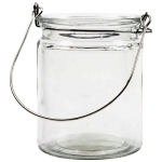 CREATIV GLASS CANDLESTICK D: 8 CM., H 10 CM.