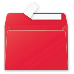 CLAIREFONTAINE ENVELOPE 114/162 MM. - INTENSE RED
