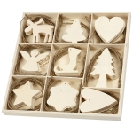 CREATIV WOODEN ORNAMENTS ASSORTED 7-8 CM.