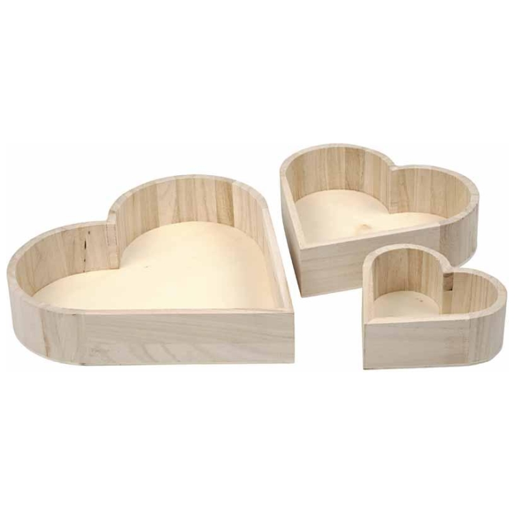 CREATIV WOODEN HEART DECORATION BOX MEDIUM - Image 1