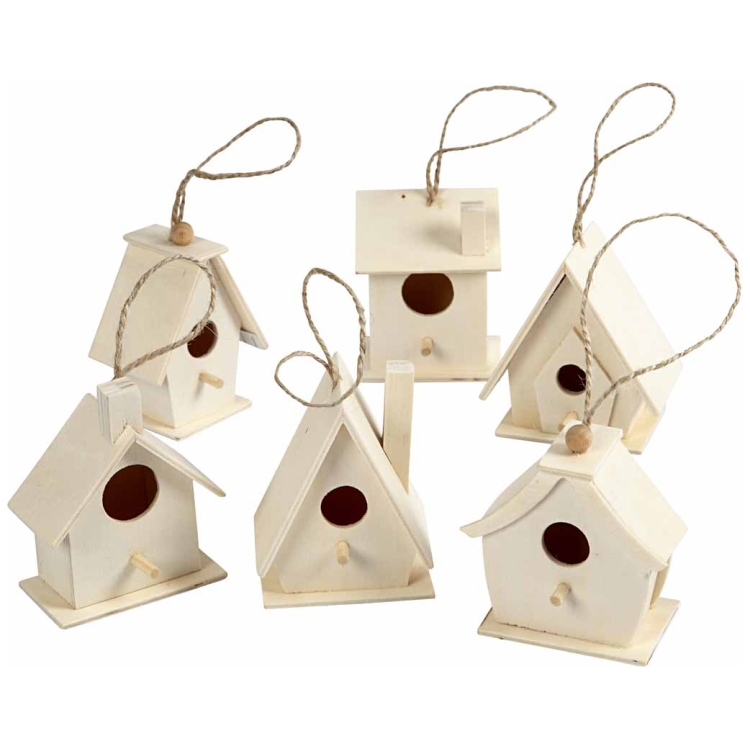 575770-104740 CREATIV WOODEN BIRDHOUSE H: 7 CM - Image 1