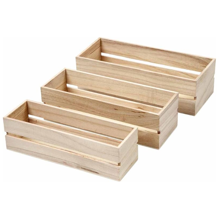 CREATIV WOODEN CASSETTE FOR DECORATION - MEDIUM - Image 1