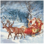 CREATIV DECOUPAGE NAPKINS 3 LAYERS - SANTA ON TOUR