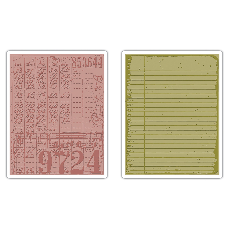656647-90782 SIZZIX RELIEF FOLDERS - COLLAGE & NOTEBOOK SET - Image 1