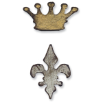 SIZZIX MAGNETIC CUTTING DIES - MINI CROWN & FLEUR SET