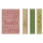 SIZZIX RELIEF FOLDERS - THANKFUL BACKGROUND & BORDERS SET