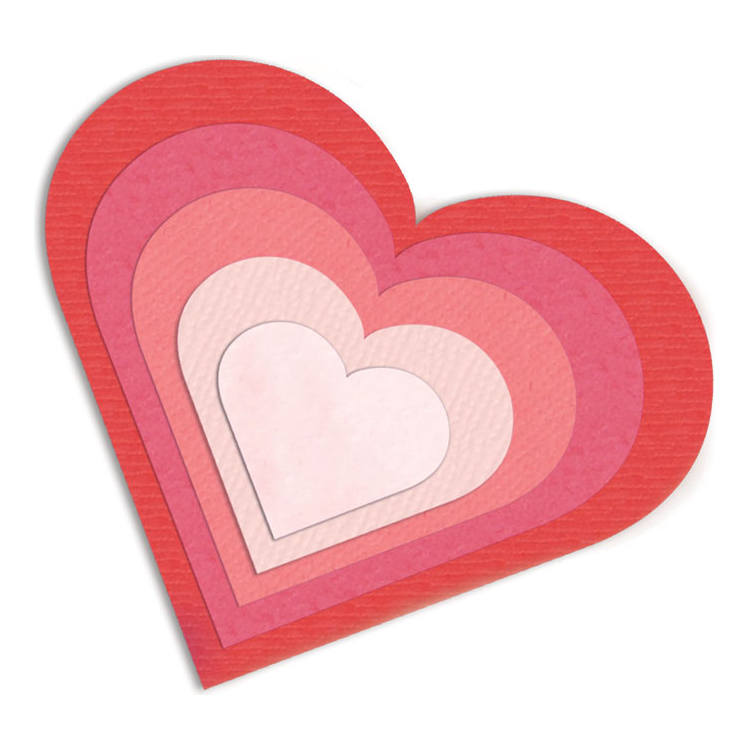SIZZIX FRAMELITS CUT PUNCHES - HEARTS - Image 1