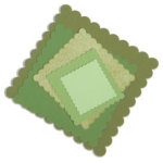 SIZZIX FRAMELITS CUTTING DIES - SQUARES, SCALLOP