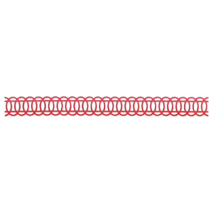 SIZZIX STRIP CUT DIES - OVALS, INTERLOCKING - Image 1