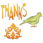 SIZZIX SIZZLITS CUTTING DIES - THANKS SET