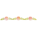 SIZZIX STRIP CUT DIES - FLOWER, ROSE VINE