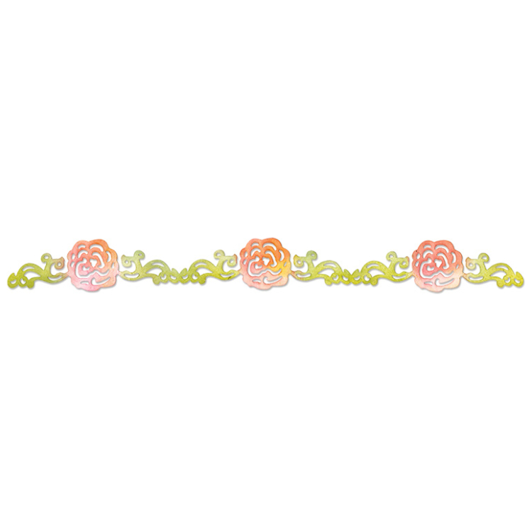 SIZZIX STRIP CUT DIES - FLOWER, ROSE VINE - Image 1