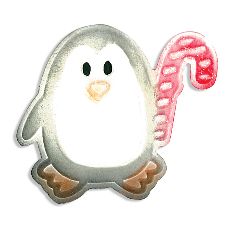 658201-89013 SIZZIX EMBOSSLITS CUT PUNCHES - PENGUIN W/CANDY CANE - Image 1