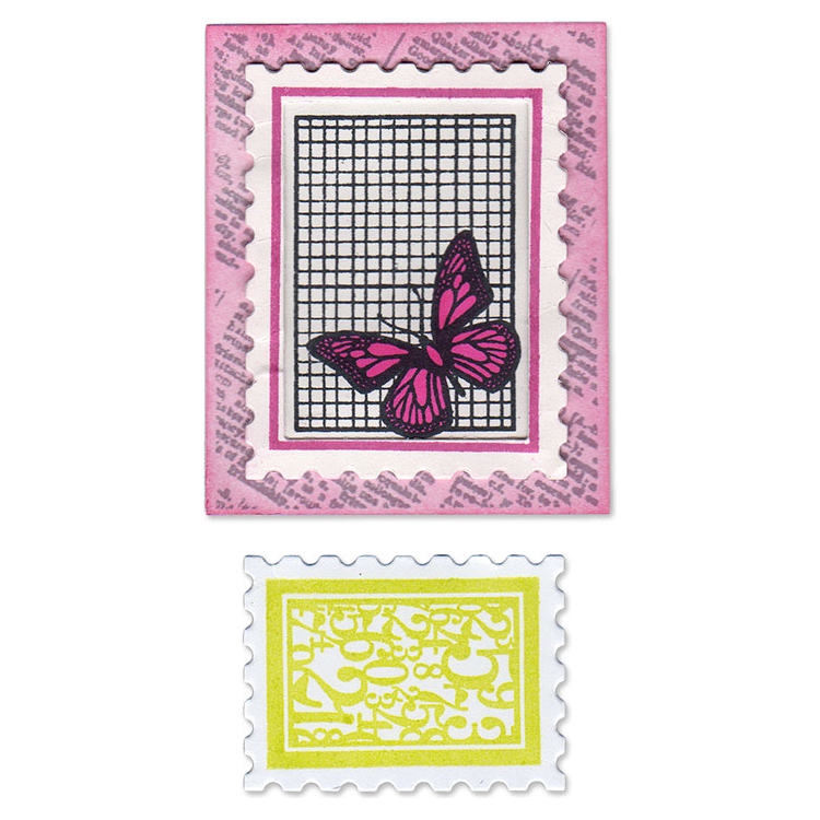 658295-88301 SIZZIX FRAMELITS CUTTING DIES - POSTAGE STAMPS - Image 1