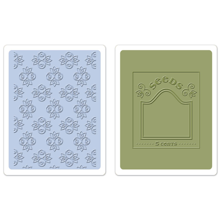 SIZZIX RELIEF FOLDERS - ROSEBUDS & SEED PACKET SET - Image 1