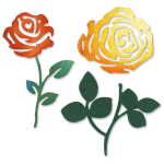 SIZZIX SIZZLITS CUT DIES - ROSES FLOWER SET