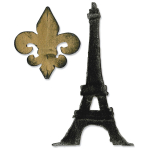 SIZZIX BIGZ CUTTING DIES - FLEUR DE LIS & EIFFEL TOWER