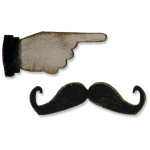 SIZZIX MAGNETIC CUTTING DIES - MINI MUSTACHE & FINGER