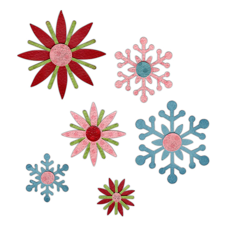 658616-89044 SIZZIX STRIP CUT DIES - WINTER ELEMENTS - Image 1