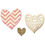 SIZZIX THINLITS CUT DIES - MEDALLION, HEART