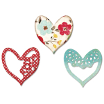 SIZZIX THINLITS CUT DIES - ALLURING HEARTS